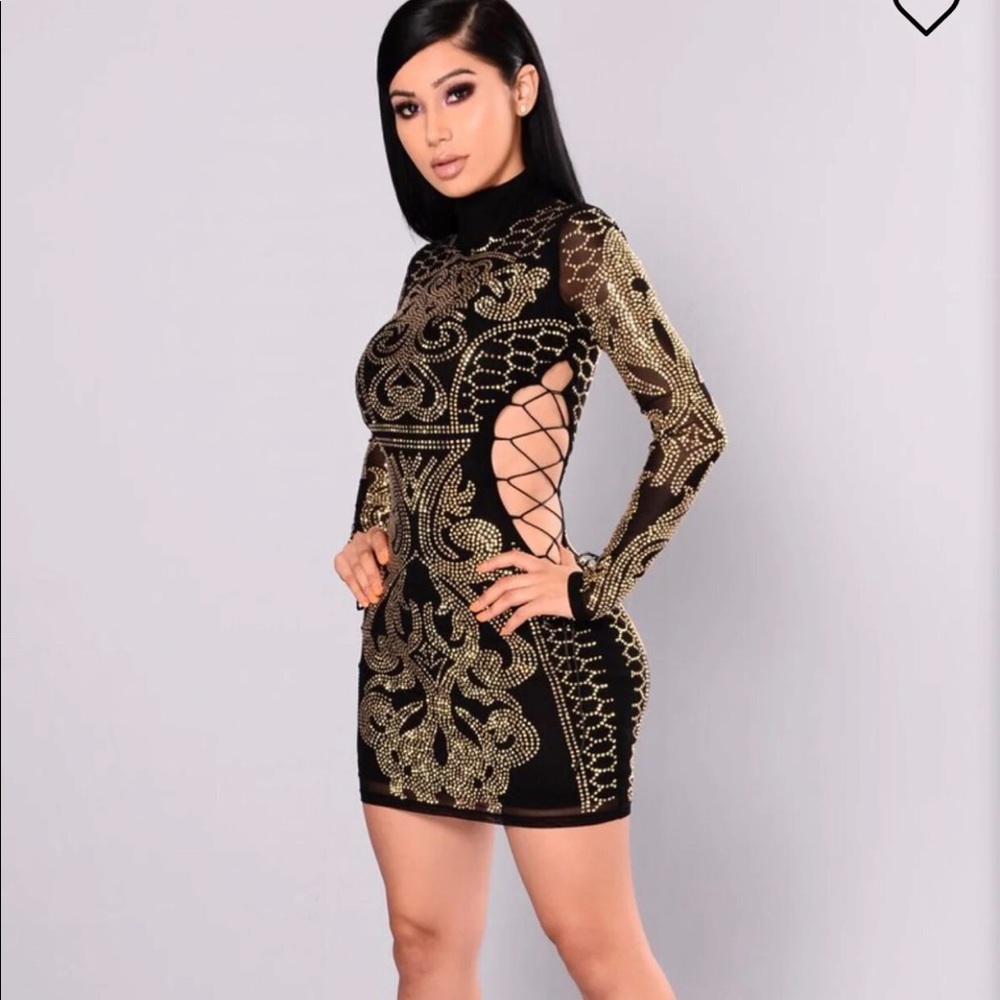 Black Mini Studded Dress♥️SOLD♥️